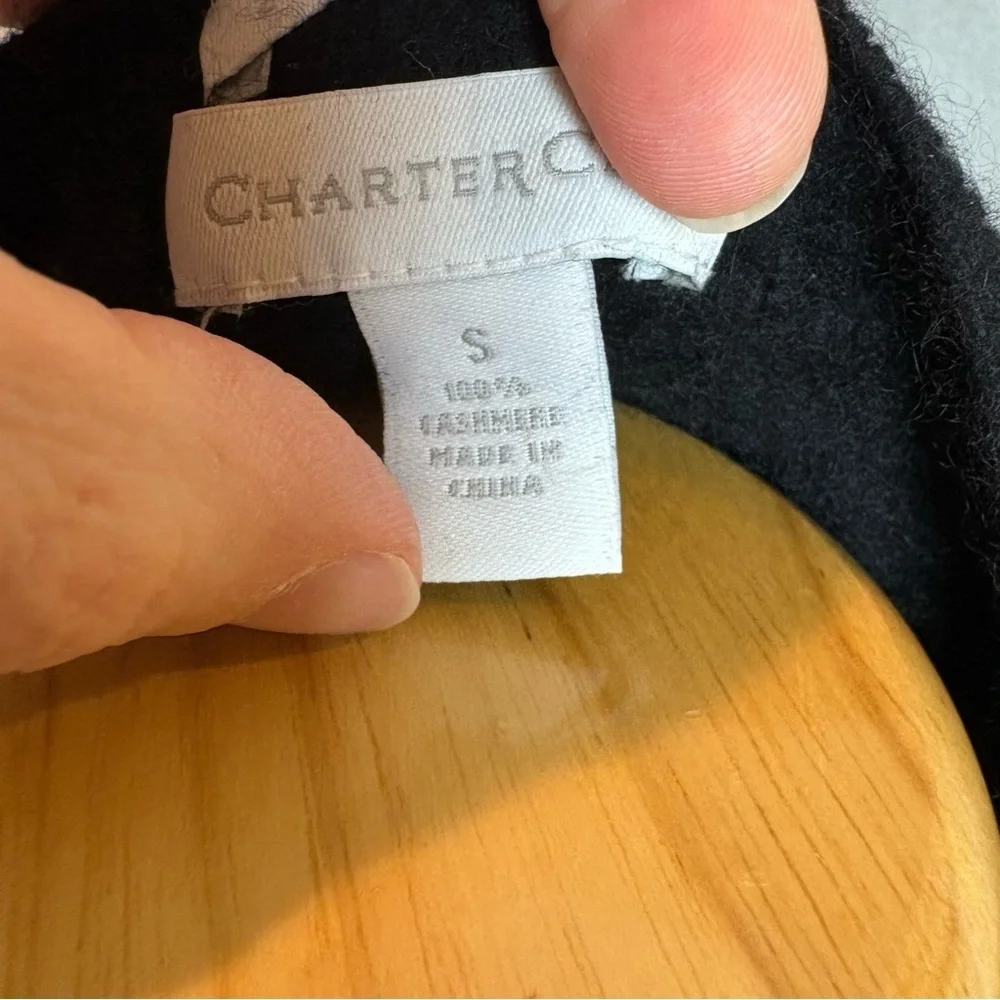 Charter Club 100% Cashmere Classic Black V-Neck Wmn’s Sweater S